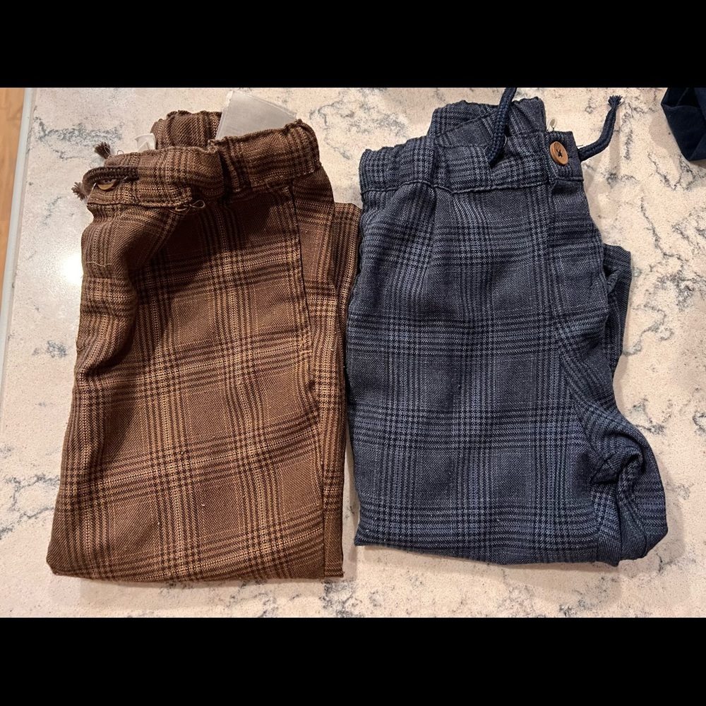 H&M plaid drawstring pants